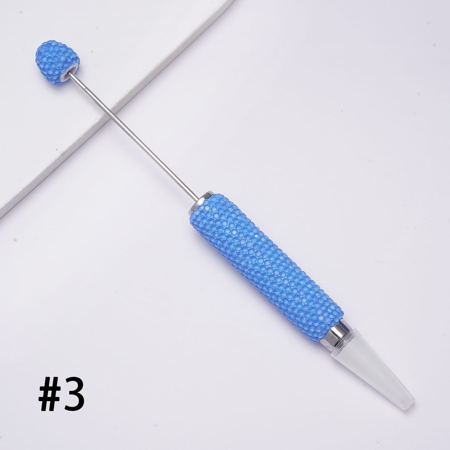 Beadable Clay Wax Tool Pen for Rhinestone Picker Dotting, w Rhinestones Covered the Entire Pens, Neon Colors (The Wax Head is available to replace)