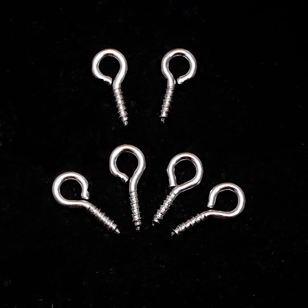 DIY Silver Alloy Pendants Tiny Empty Support Needle for Jewelry Accessories, Length Around 10MM