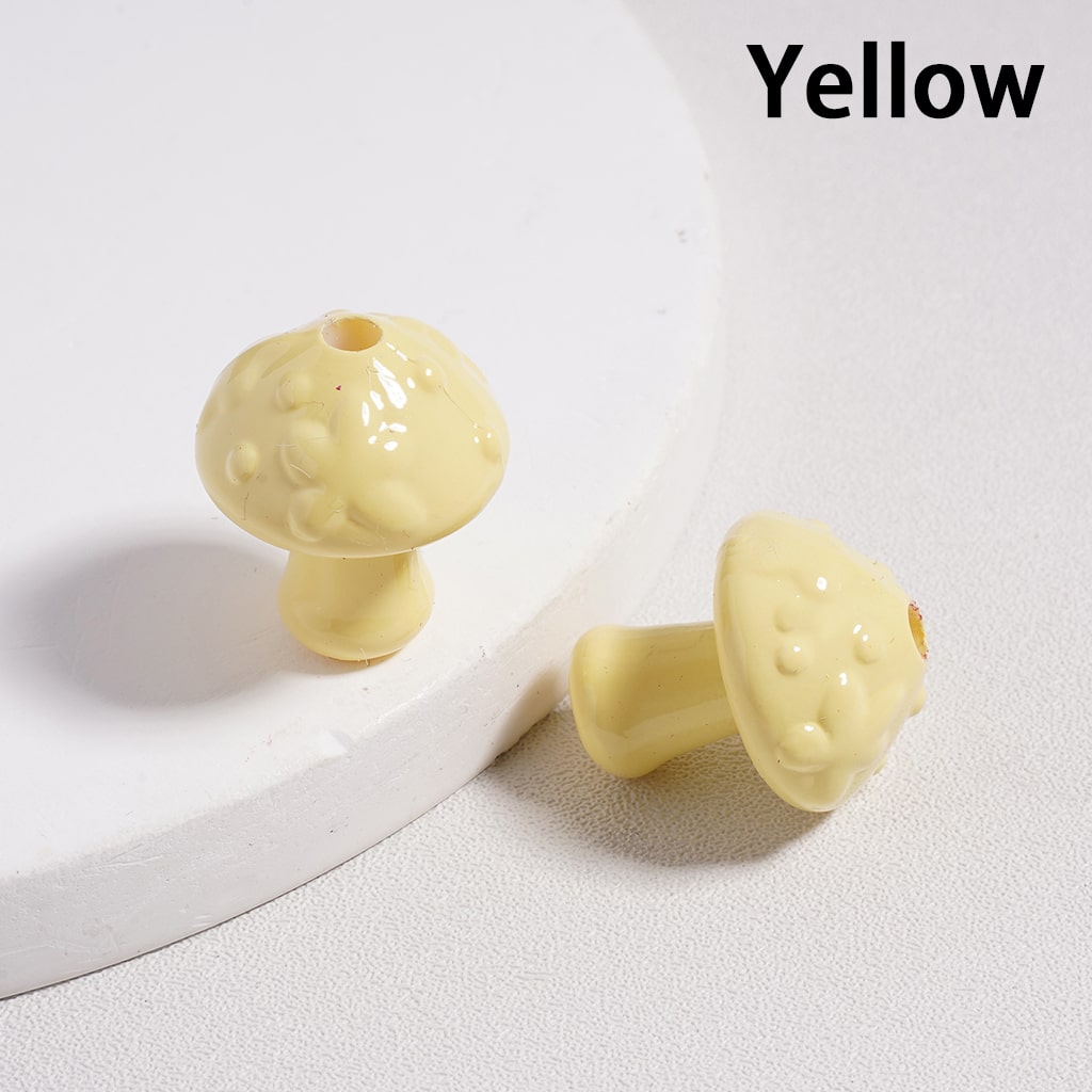 Glossy Multi Color Cute Mushroom in Solid Color, Acrylic Beads 18MM Height (with Stoving Varnish Process) (Single Color is available for 200pcs(Whole Bag) Only)