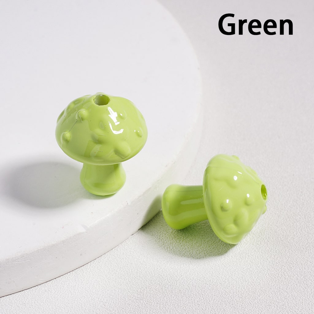 Glossy Multi Color Cute Mushroom in Solid Color, Acrylic Beads 18MM Height (with Stoving Varnish Process) (Single Color is available for 200pcs(Whole Bag) Only)