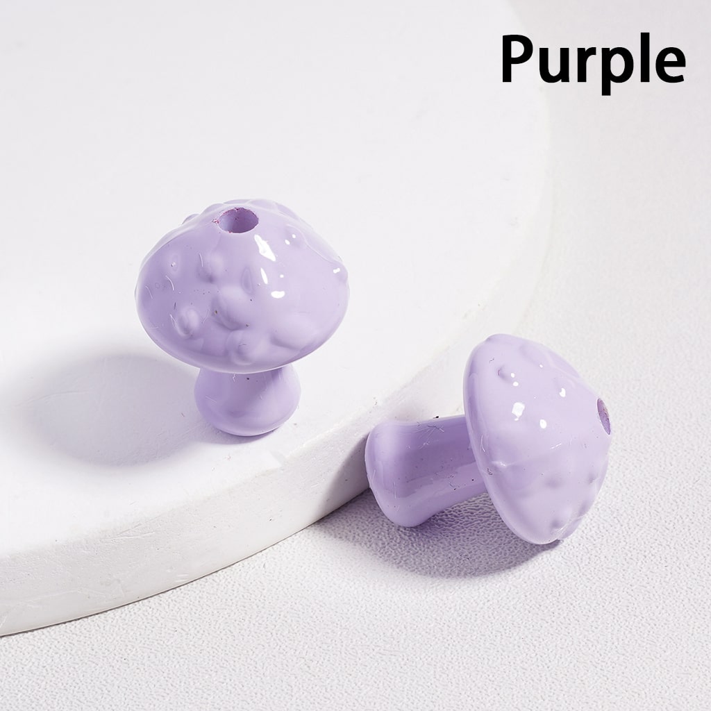Glossy Multi Color Cute Mushroom in Solid Color, Acrylic Beads 18MM Height (with Stoving Varnish Process) (Single Color is available for 200pcs(Whole Bag) Only)