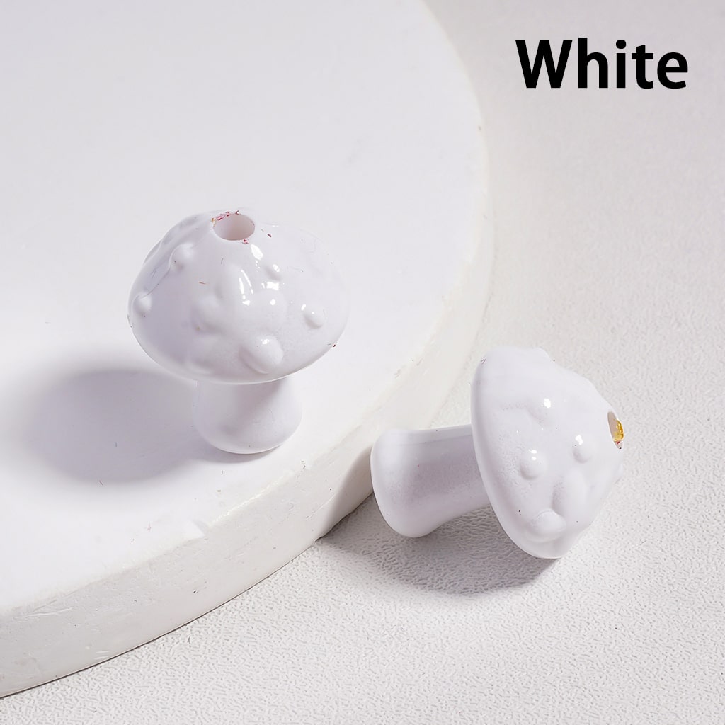 Glossy Multi Color Cute Mushroom in Solid Color, Acrylic Beads 18MM Height (with Stoving Varnish Process) (Single Color is available for 200pcs(Whole Bag) Only)