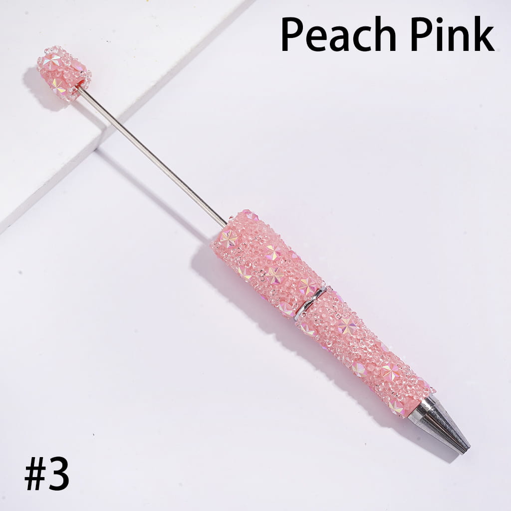 UV Coating Snowflake & Clear Cone-Shaped Rhinestones Sugar Beadable Pens, Multi-Color