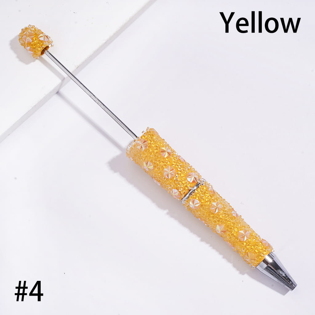 UV Coating Snowflake & Clear Cone-Shaped Rhinestones Sugar Beadable Pens, Multi-Color