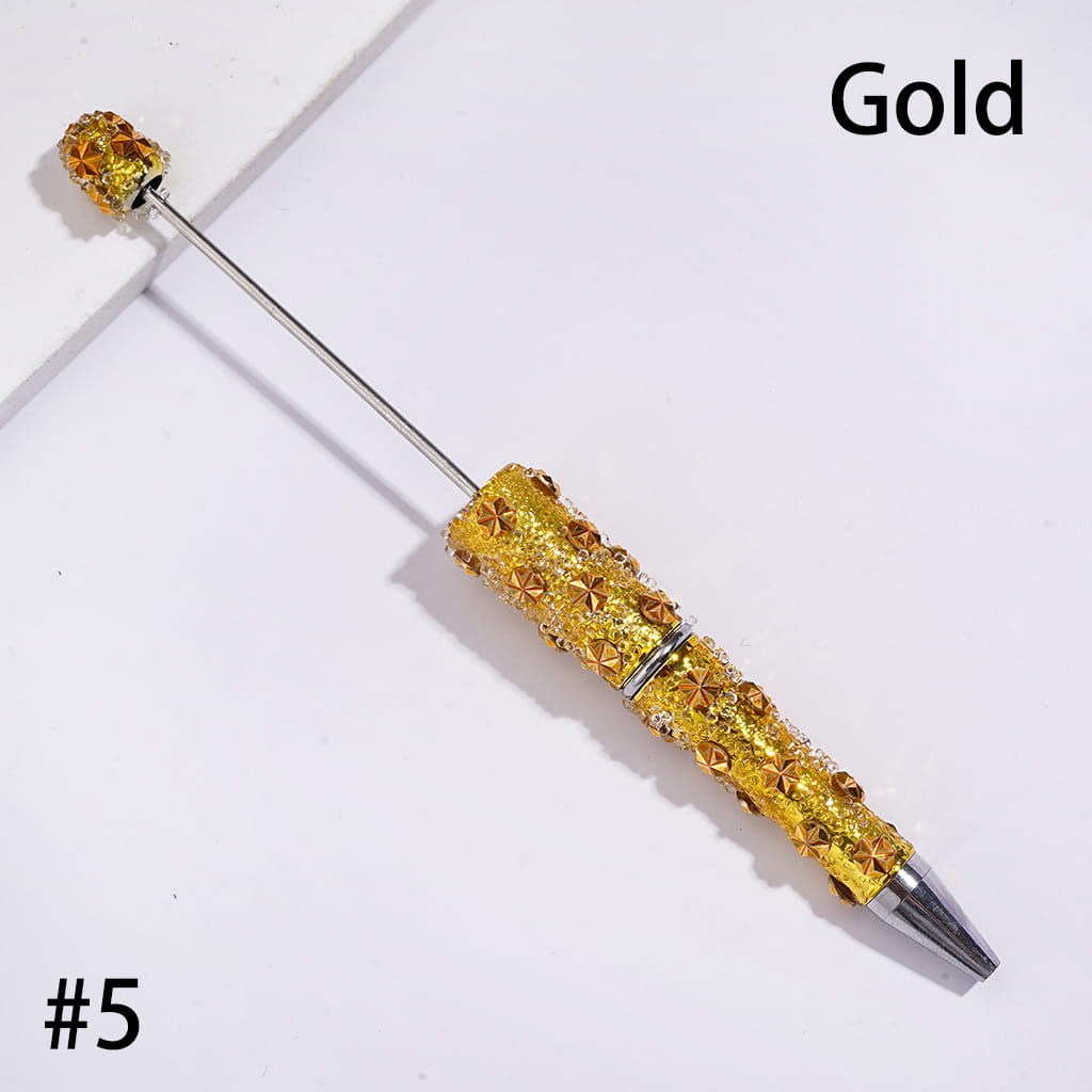 UV Coating Snowflake & Clear Cone-Shaped Rhinestones Sugar Beadable Pens, Multi-Color
