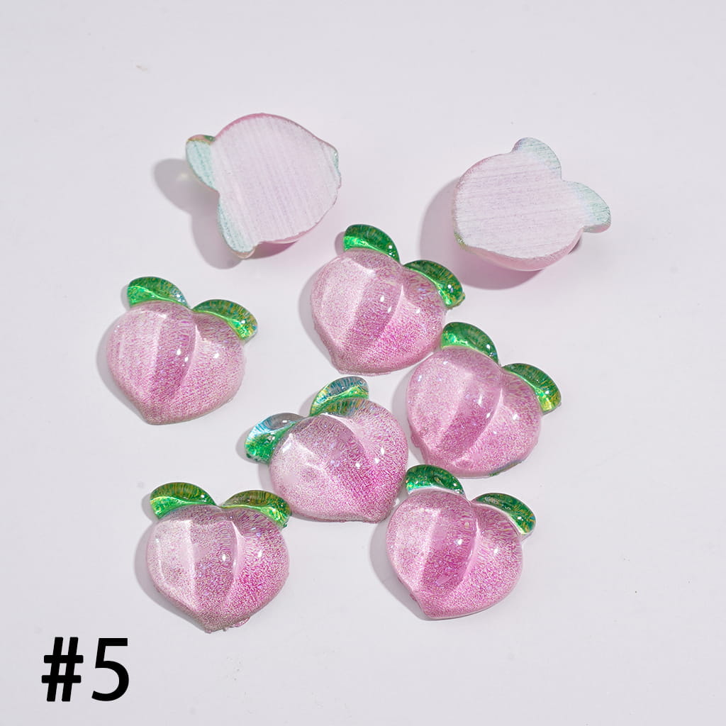 DIY Mini Strawberry, Watermelon, Peach, Lemon, Apple, Cherry, Pineapple and Grape Acrylic Fruits Mix for Beads Jewelry Accessories