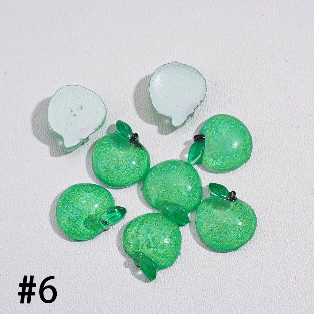 DIY Mini Strawberry, Watermelon, Peach, Lemon, Apple, Cherry, Pineapple and Grape Acrylic Fruits Mix for Beads Jewelry Accessories