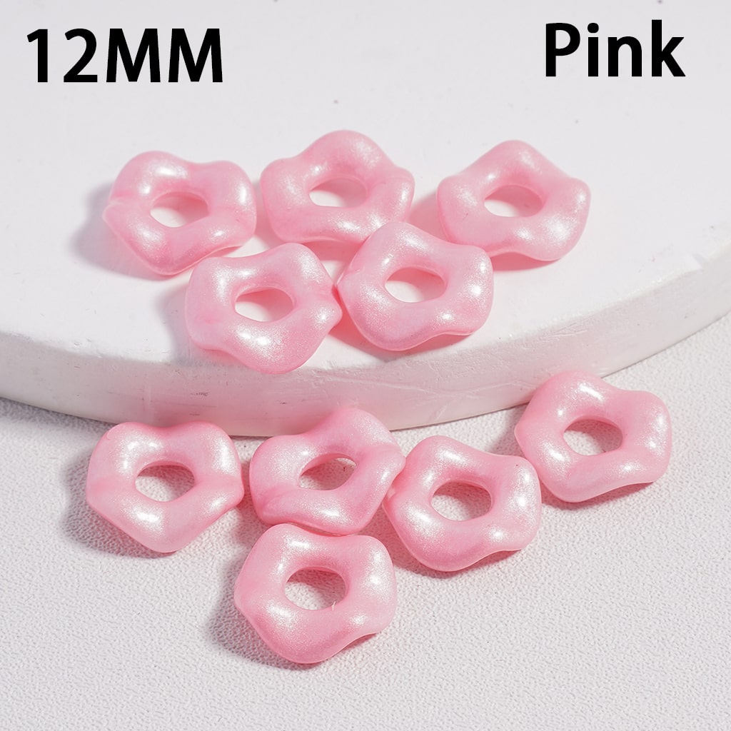 Light-Color Series Wavy Acrylic Spacer Beads Light Color Series, 12MM (Single Color is available for 500pcs(Whole Bag) Only)
