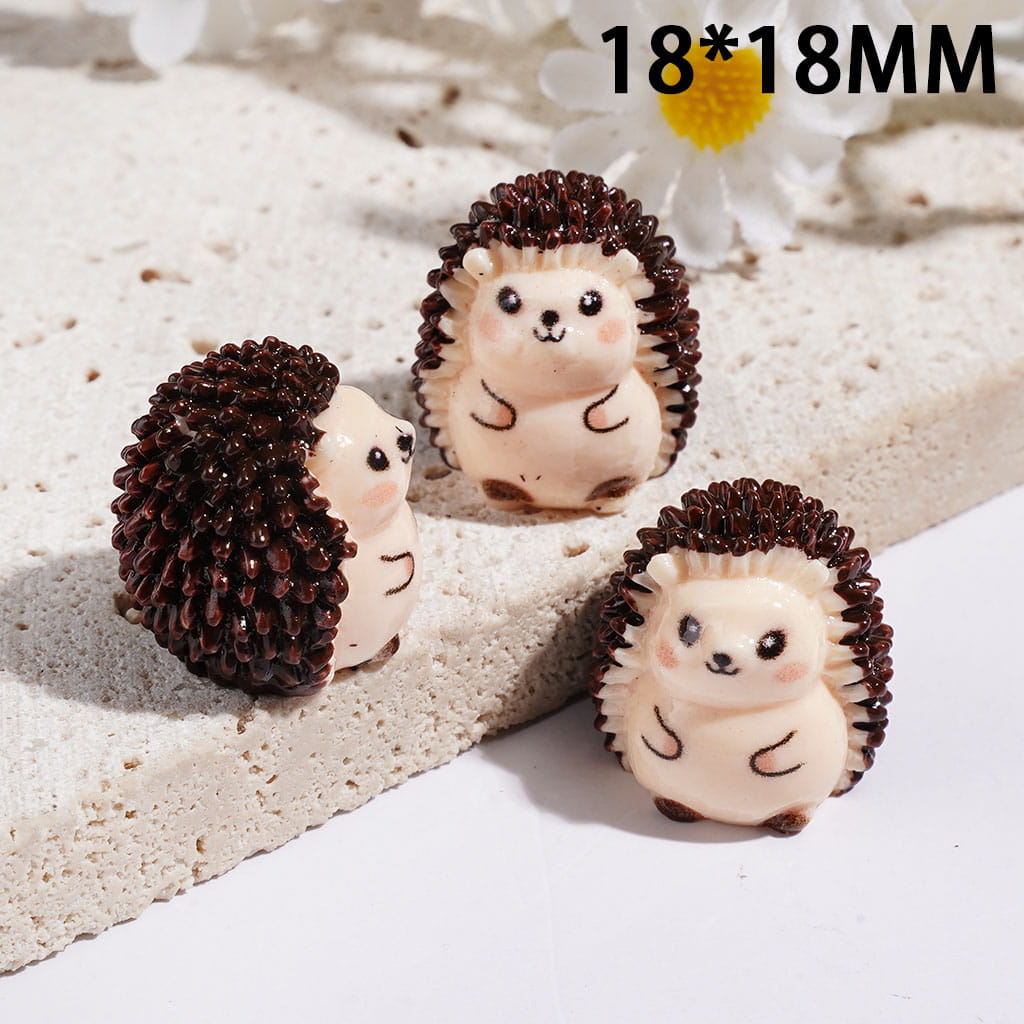 Tiny Hedgehog Acrylic Figurine for Beads and Pen Topper, 18*18MM