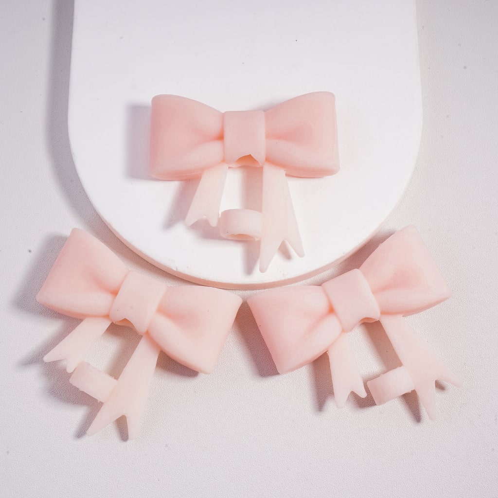 Food Grade Bowknot Silicone Straw Topper Cup Tumbler Accessory Solid Color Random Mix