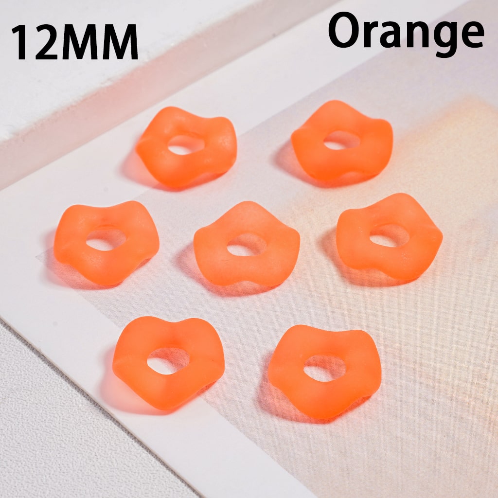Frosted Matte Wavy Shape, Translucent Color, Acrylic Spacer Beads 12MM Random Mix (Single Color is available for 500pcs(Whole Bag) Only)