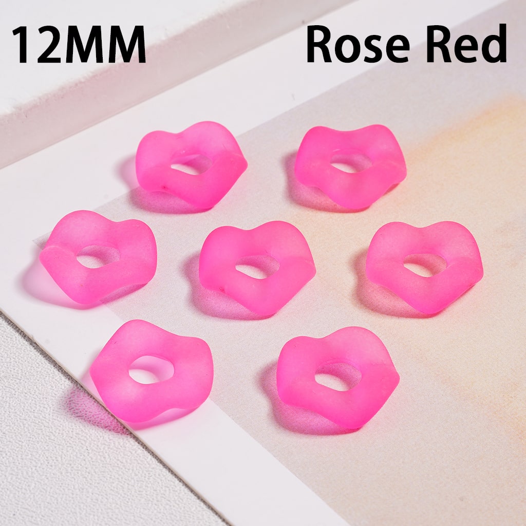Frosted Matte Wavy Shape, Translucent Color, Acrylic Spacer Beads 12MM Random Mix (Single Color is available for 500pcs(Whole Bag) Only)