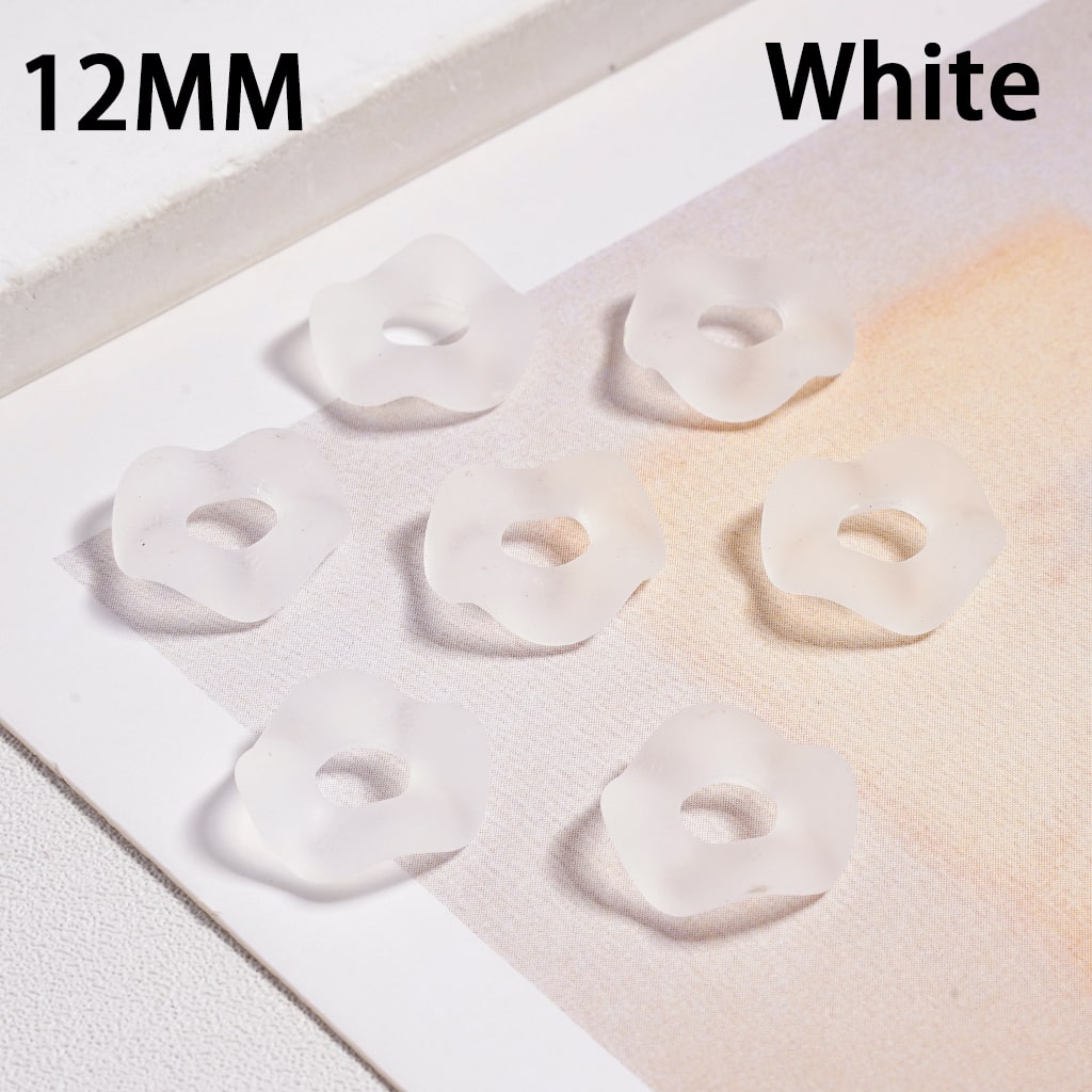 Frosted Matte Wavy Shape, Translucent Color, Acrylic Spacer Beads 12MM Random Mix (Single Color is available for 500pcs(Whole Bag) Only)