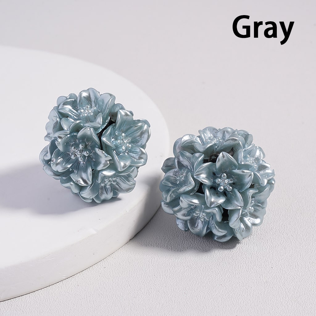 Shiny Flowers with Stamen, Multi-Color, Clay Beads Around 20-25MM