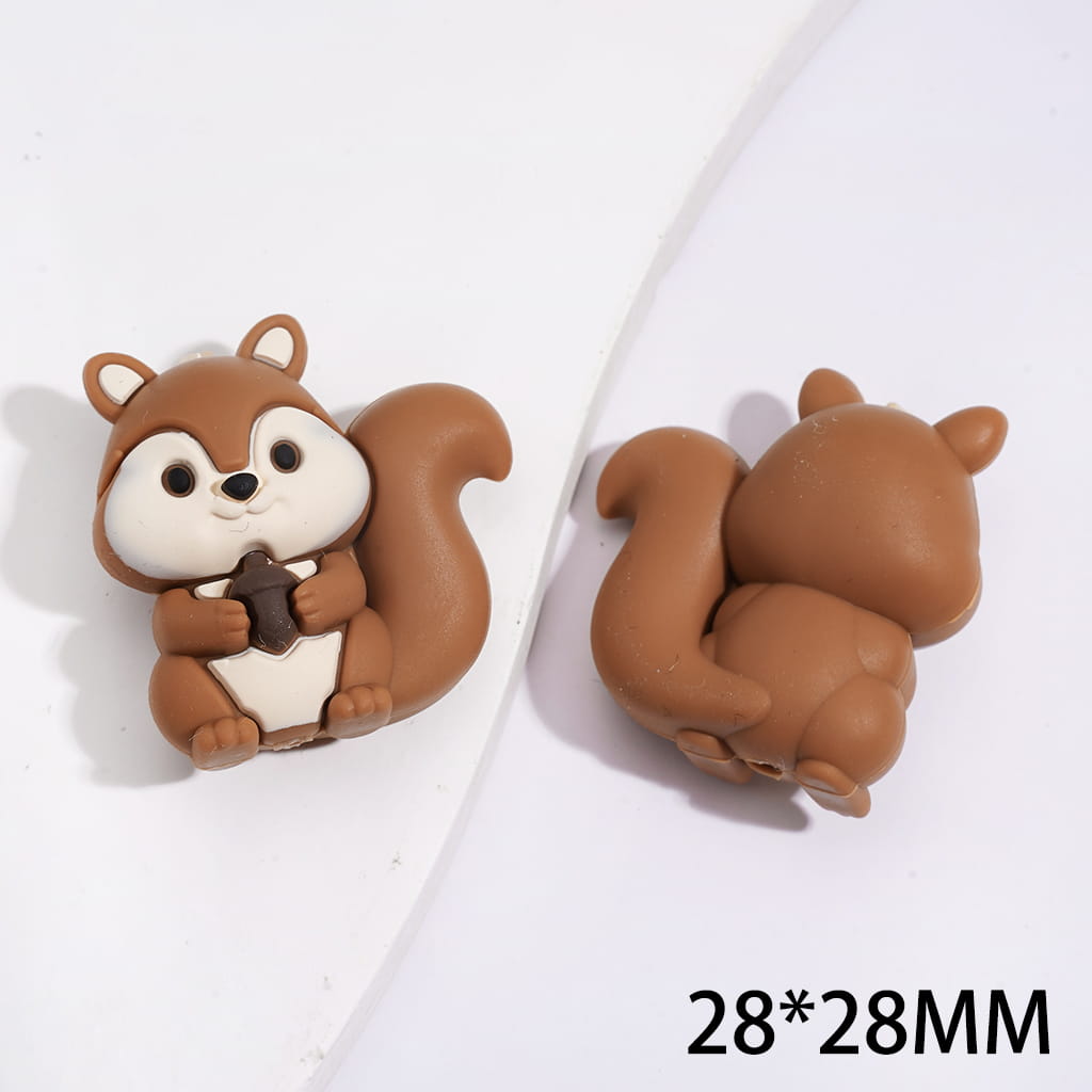 Silicone Focal Beads 3D Rodent Animals Theme