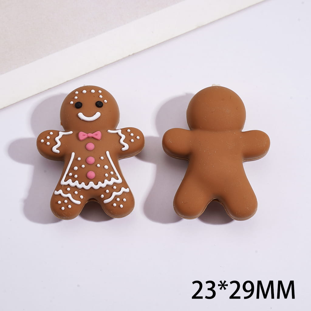 Silicone Focal Beads 3D Happy Christmas Series