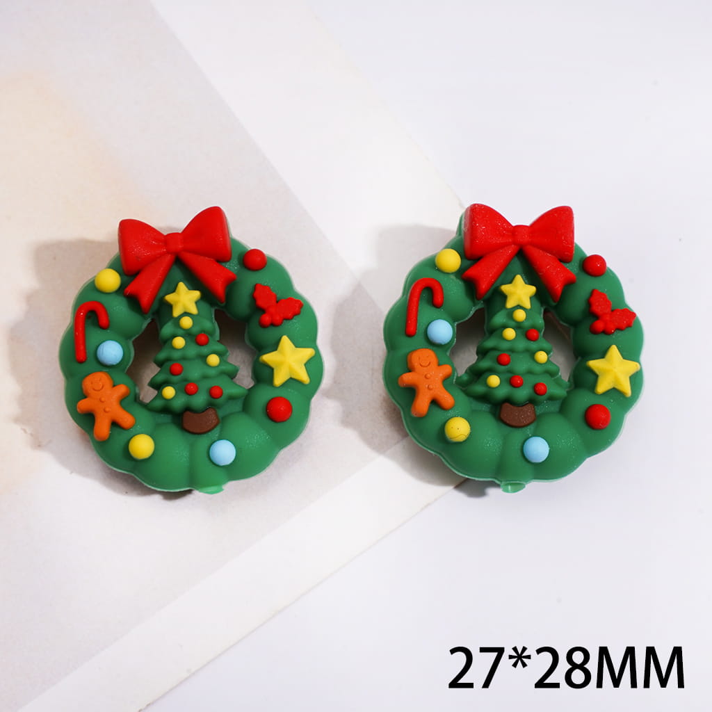 Silicone Focal Beads 3D Happy Christmas Series