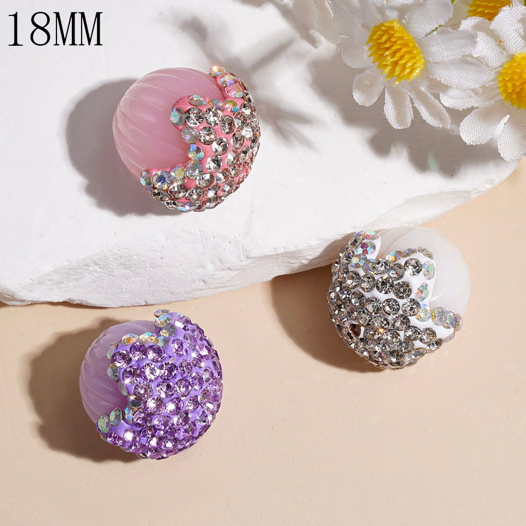 Half-Covered Star with Shiny Rhinestones Pumpkin-Shaped Acrylic Beads, 18MM Multi-Color Random Mix (It's a Little Hard to Stick into the Pen Pole)