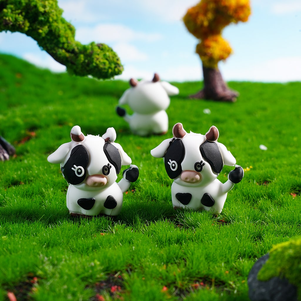 3D Heart Spot Cow Pink Nose Charm Silicone Focal Bead