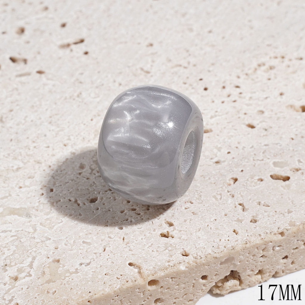 Glossy Cat-Eye Style Wheel-Shaped Acrylic Beads for Bracelets, 17MM, Random Mix (The Hole Diameter is Around 6MM)
