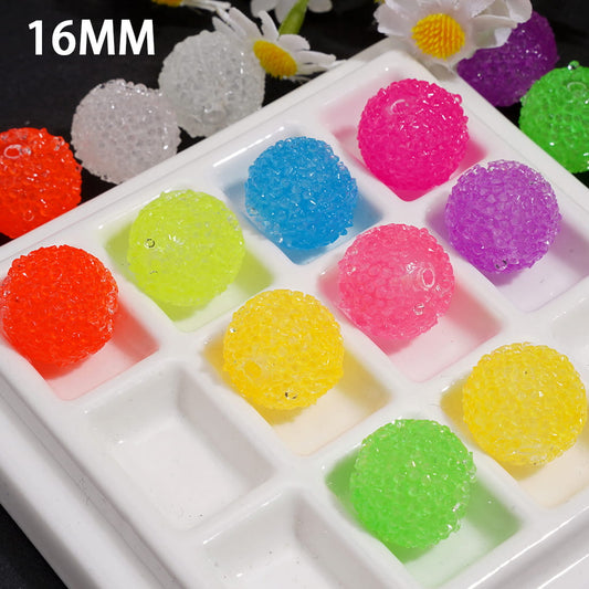 Shiny Mini Cone Rhinestones Fluorescent Sugar Beads, 16MM Multi-Color