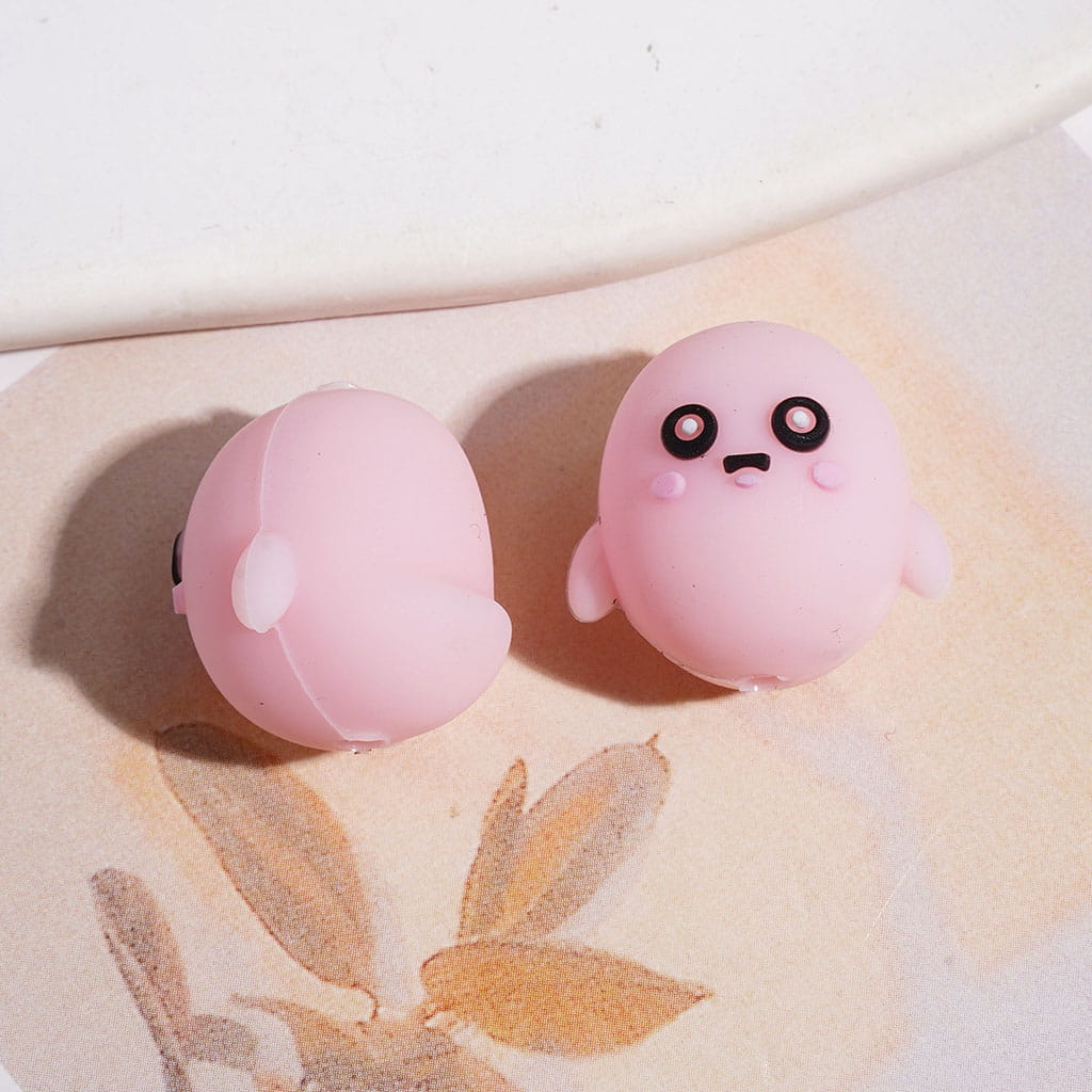 Silicone Focal Beads 3D Cute and Chubby Little Bird, Around 19MM, Multi-Color