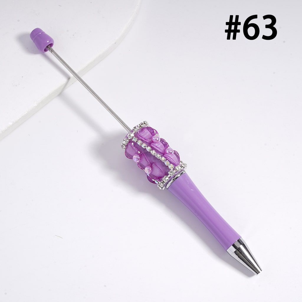 Multicolor Beadable Pen Glitter Hearts, Half‑Shell Pearls & AB Rhinestone Chains Random Mix