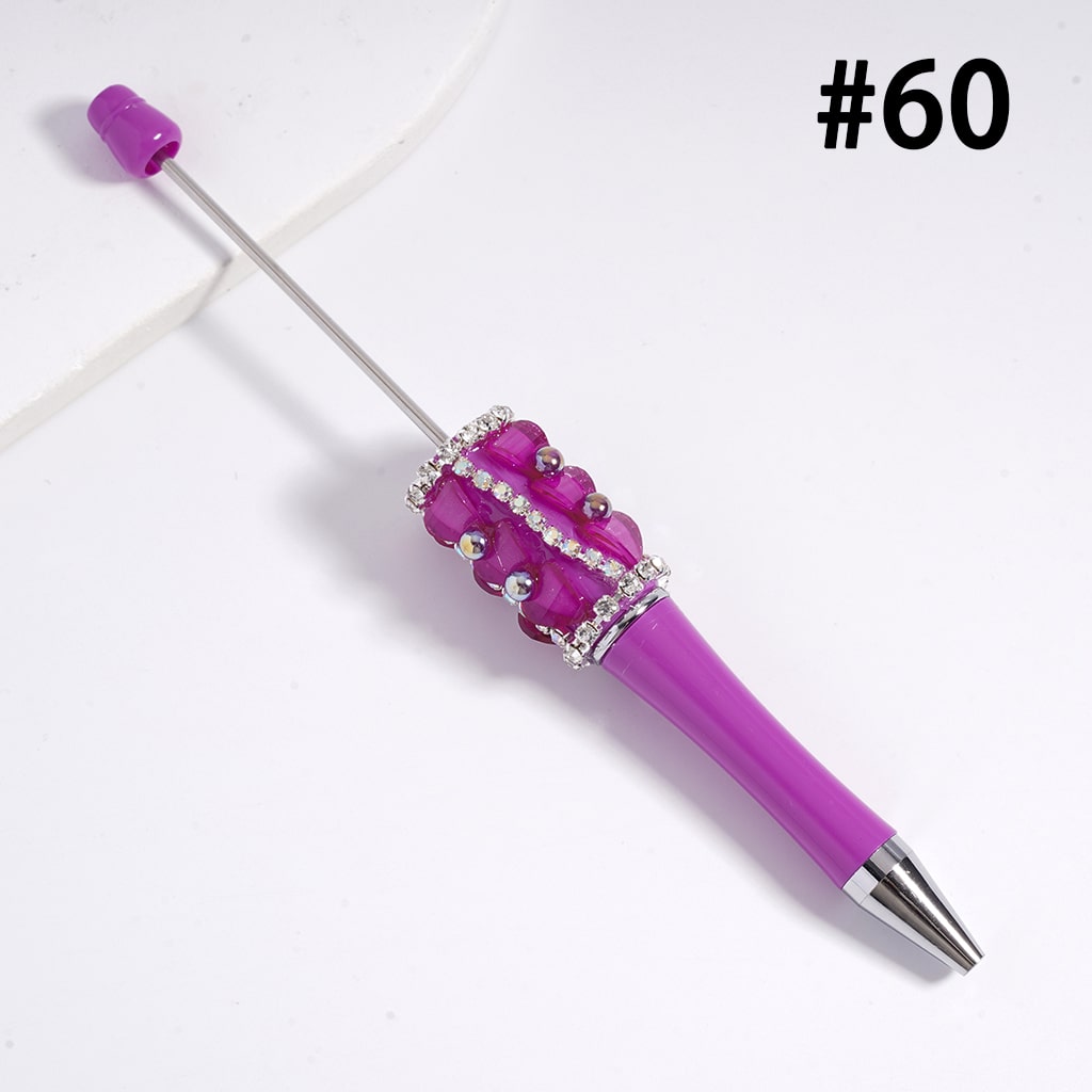 Multicolor Beadable Pen Glitter Hearts, Half‑Shell Pearls & AB Rhinestone Chains Random Mix