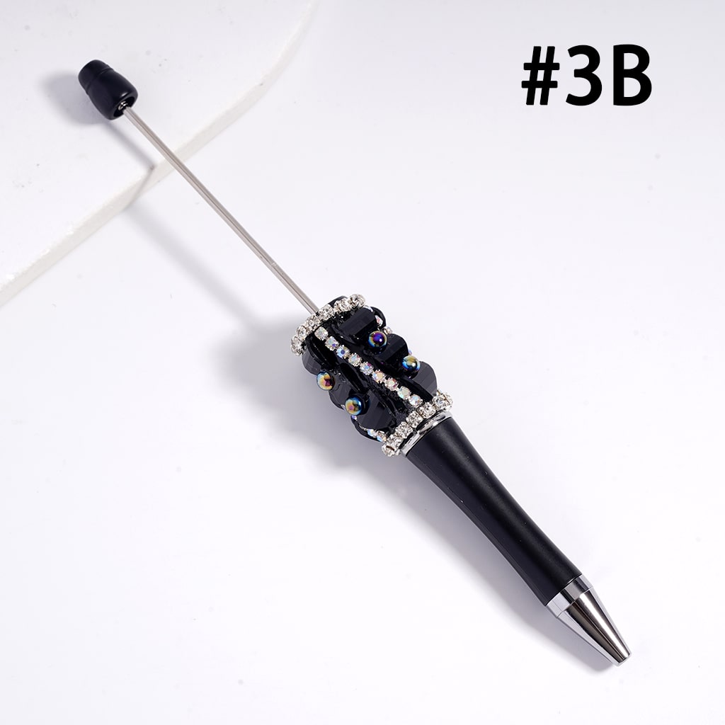 Multicolor Beadable Pen Glitter Hearts, Half‑Shell Pearls & AB Rhinestone Chains Random Mix