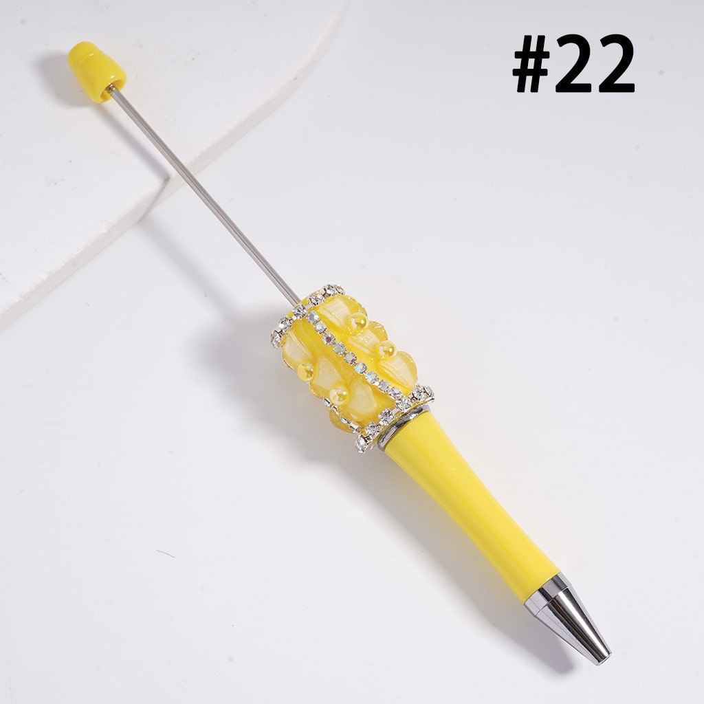 Multicolor Beadable Pen Glitter Hearts, Half‑Shell Pearls & AB Rhinestone Chains Random Mix