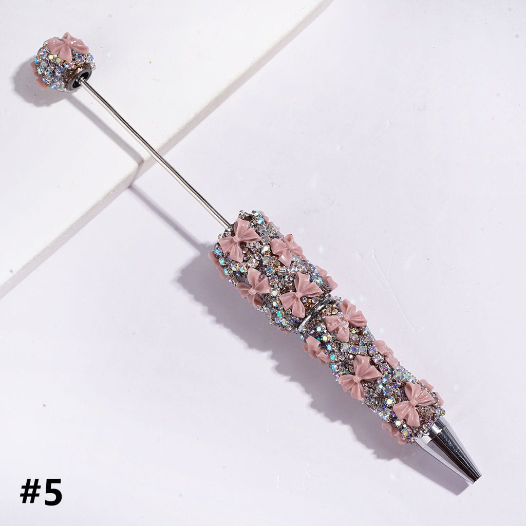 Bowtie & Cone-Shaped Clear Rhinestones, “X” Shaped AB Rhinestone Chains, Handmade Sugar Beadable Pens, Multi-Color