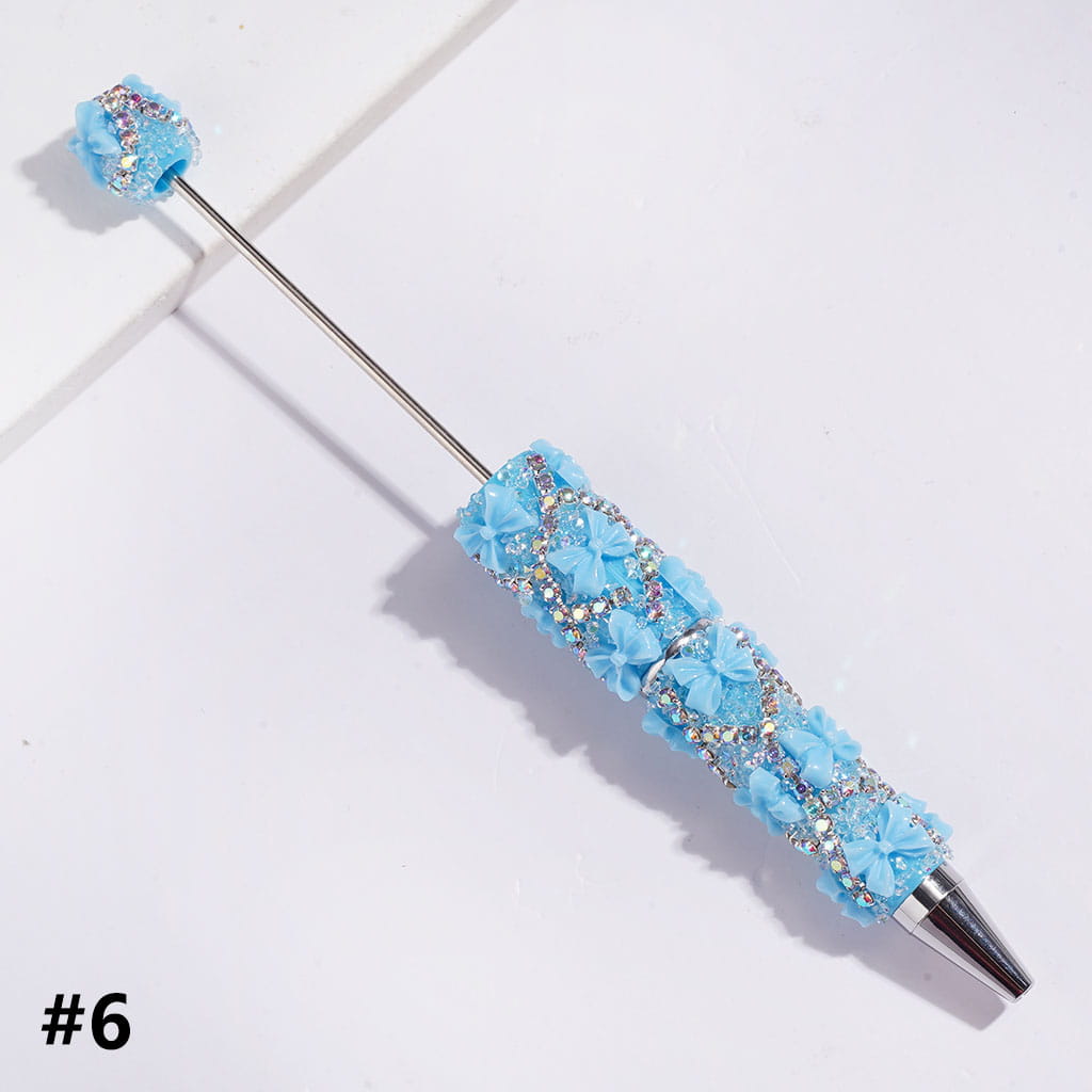 Bowtie & Cone-Shaped Clear Rhinestones, “X” Shaped AB Rhinestone Chains, Handmade Sugar Beadable Pens, Multi-Color