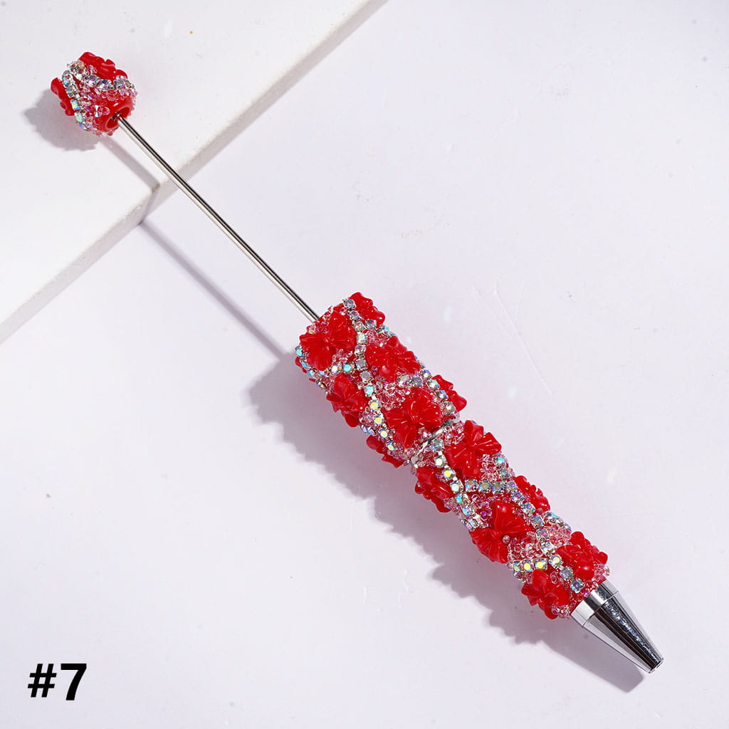 Bowtie & Cone-Shaped Clear Rhinestones, “X” Shaped AB Rhinestone Chains, Handmade Sugar Beadable Pens, Multi-Color