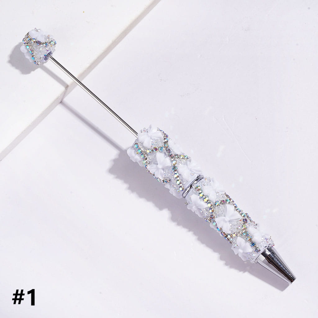 Bowtie & Cone-Shaped Clear Rhinestones, “X” Shaped AB Rhinestone Chains, Handmade Sugar Beadable Pens, Multi-Color