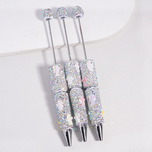 Windmill in Assorted Colors and AB Rhinestones Beadable Clay Pen