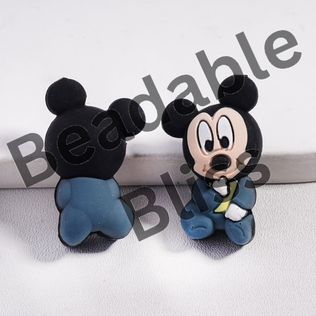 Silicone Focal Beads 3D Cute Honey Bear and Girl Boy Mouse and Pink Girl Teacher Characters