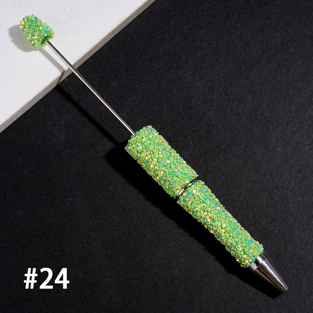 Hand-Made Beadable Pens with Mini Shiny Sequin Covered the Pen, Multi-Color (Please Read Description)