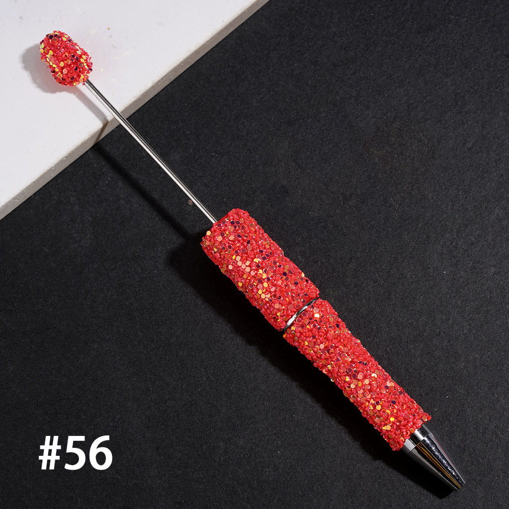 Hand-Made Beadable Pens with Mini Shiny Sequin Covered the Pen, Multi-Color (Please Read Description)