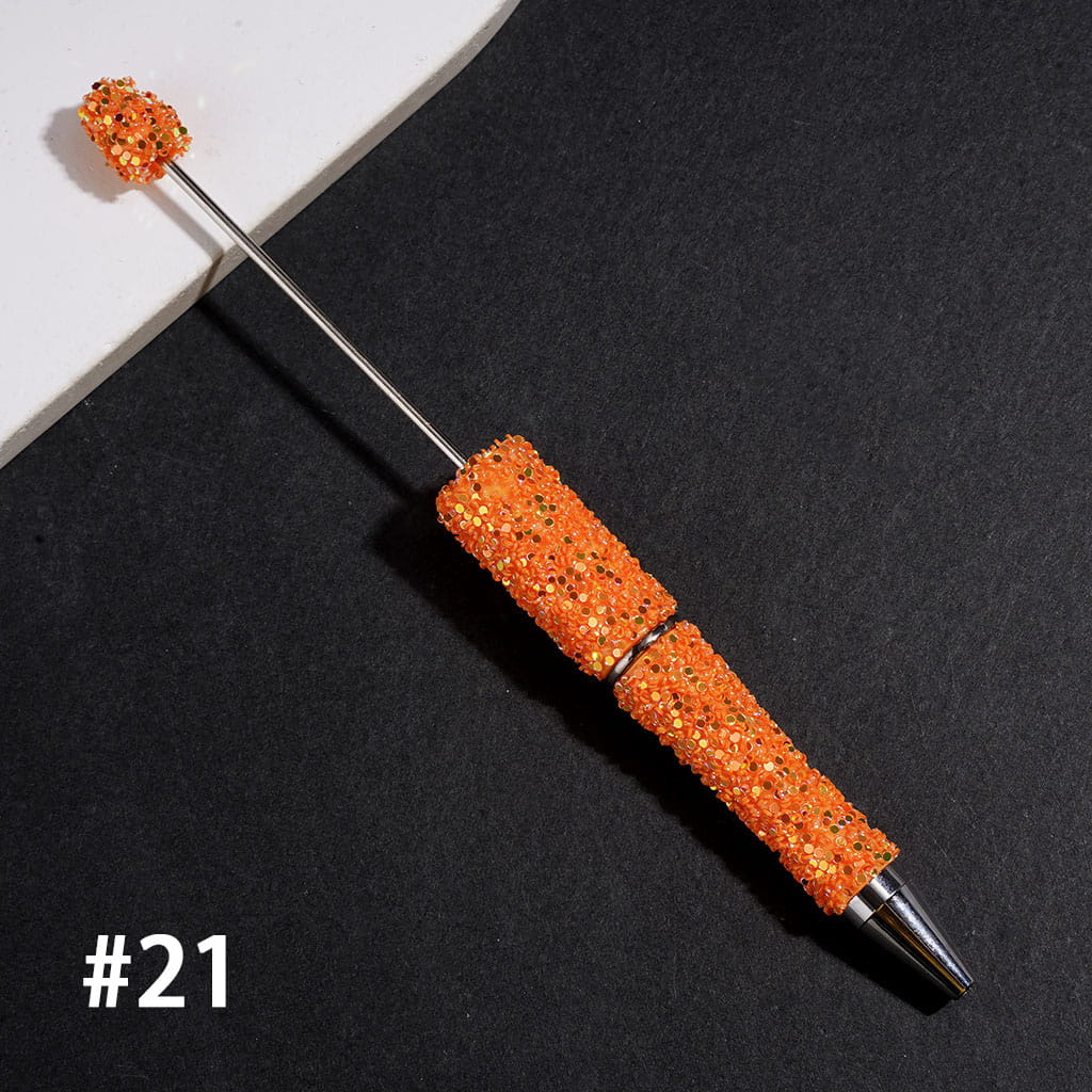 Hand-Made Beadable Pens with Mini Shiny Sequin Covered the Pen, Multi-Color (Please Read Description)