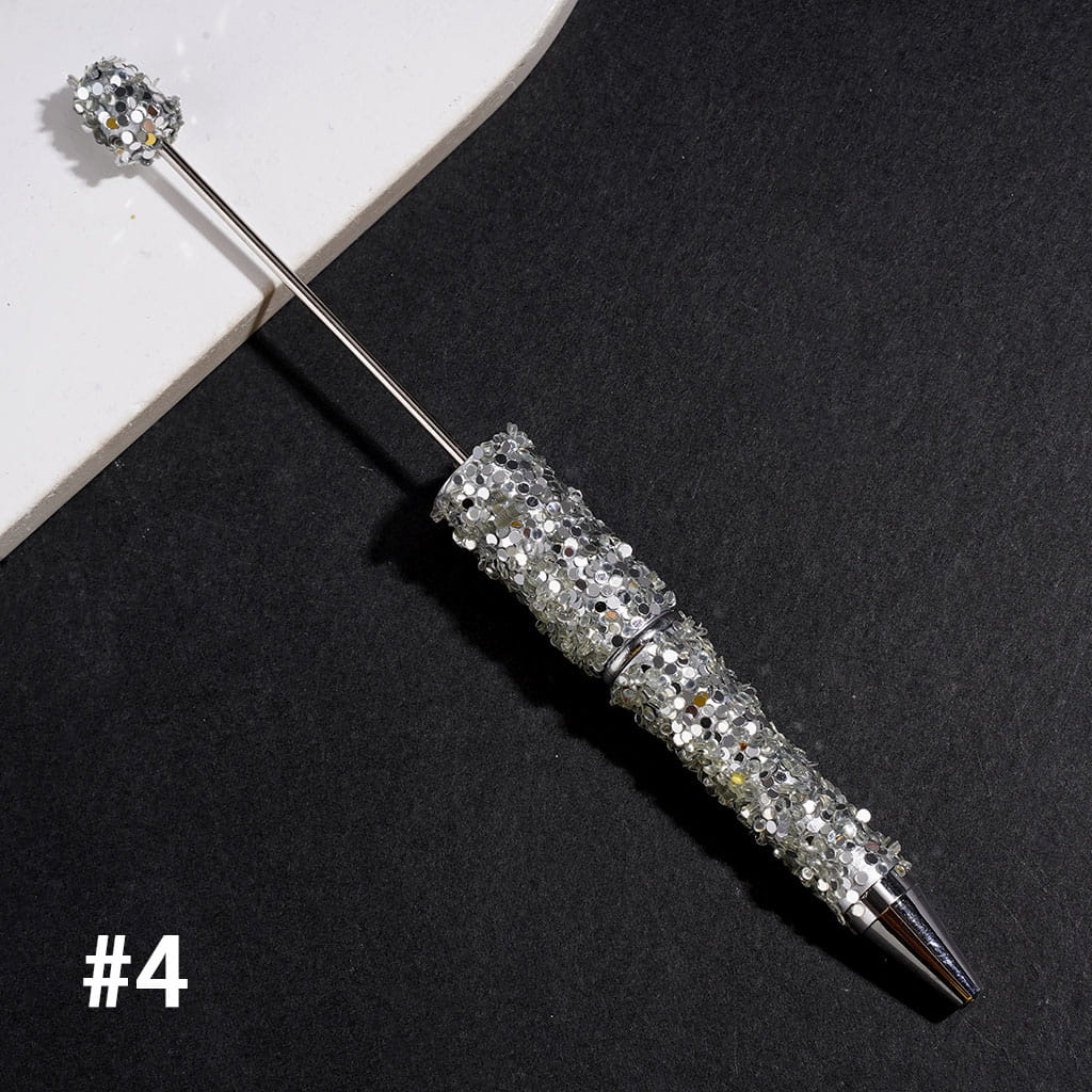 Hand-Made Beadable Pens with Mini Shiny Sequin Covered the Pen, Multi-Color (Please Read Description)