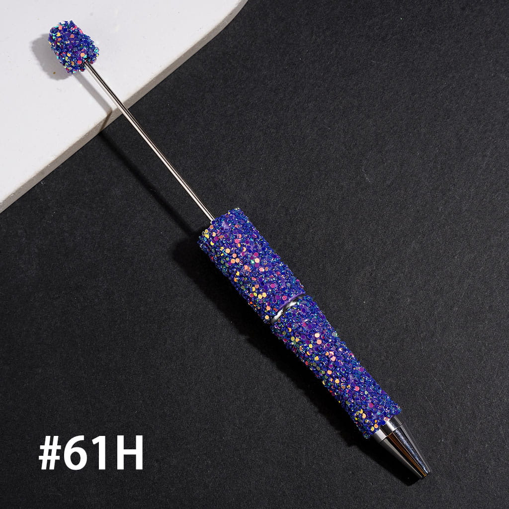 Hand-Made Beadable Pens with Mini Shiny Sequin Covered the Pen, Multi-Color (Please Read Description)