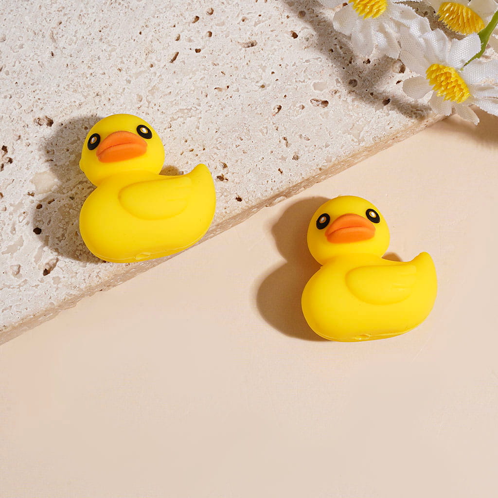 3D Various Types Animal Series Silicone Focal Beads, Swan Duck Parrot Redbird