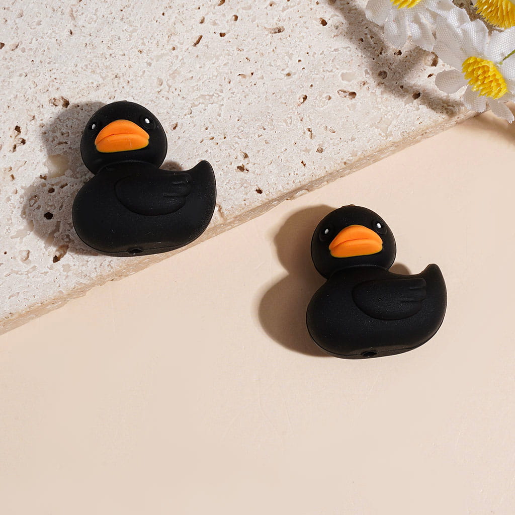 3D Various Types Animal Series Silicone Focal Beads, Swan Duck Parrot Redbird