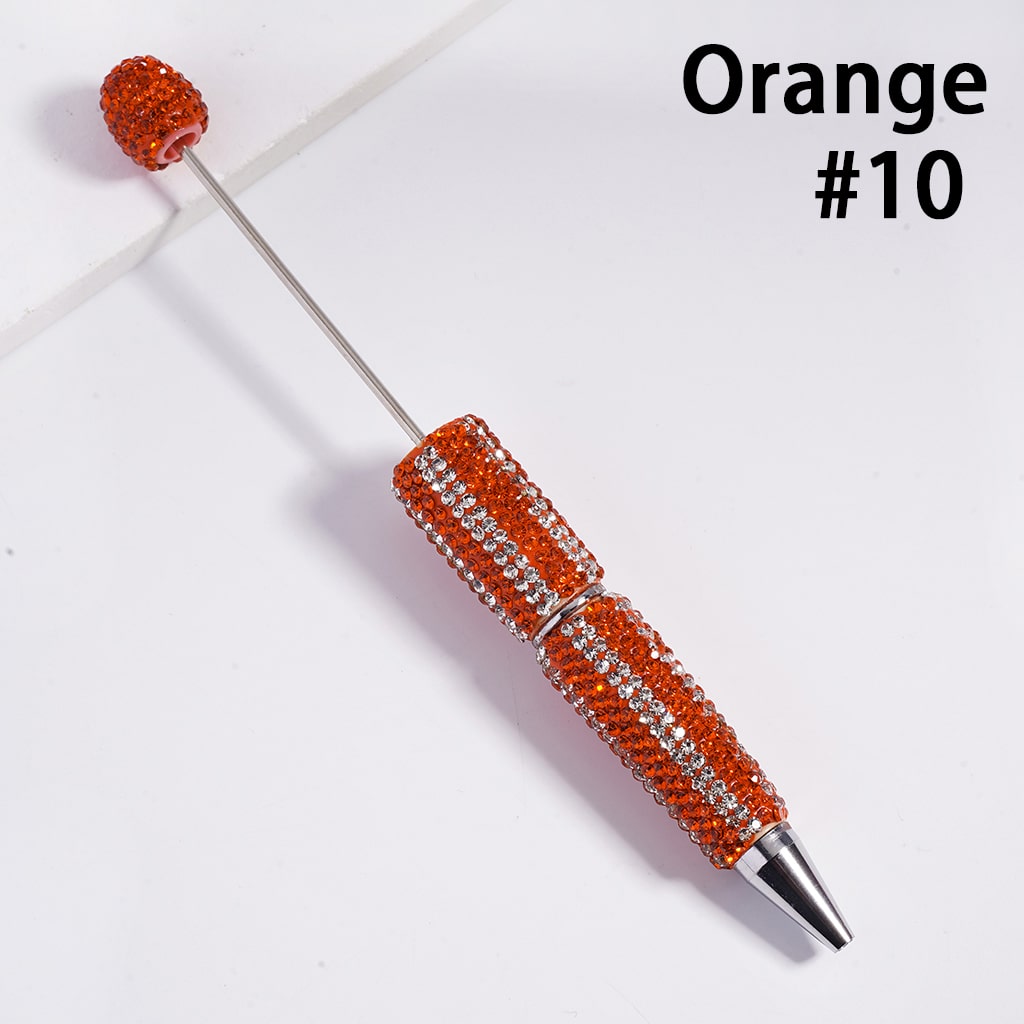 3D Double Color Vertical Stripe Rhinestone Covered the Beadable Clay Pens