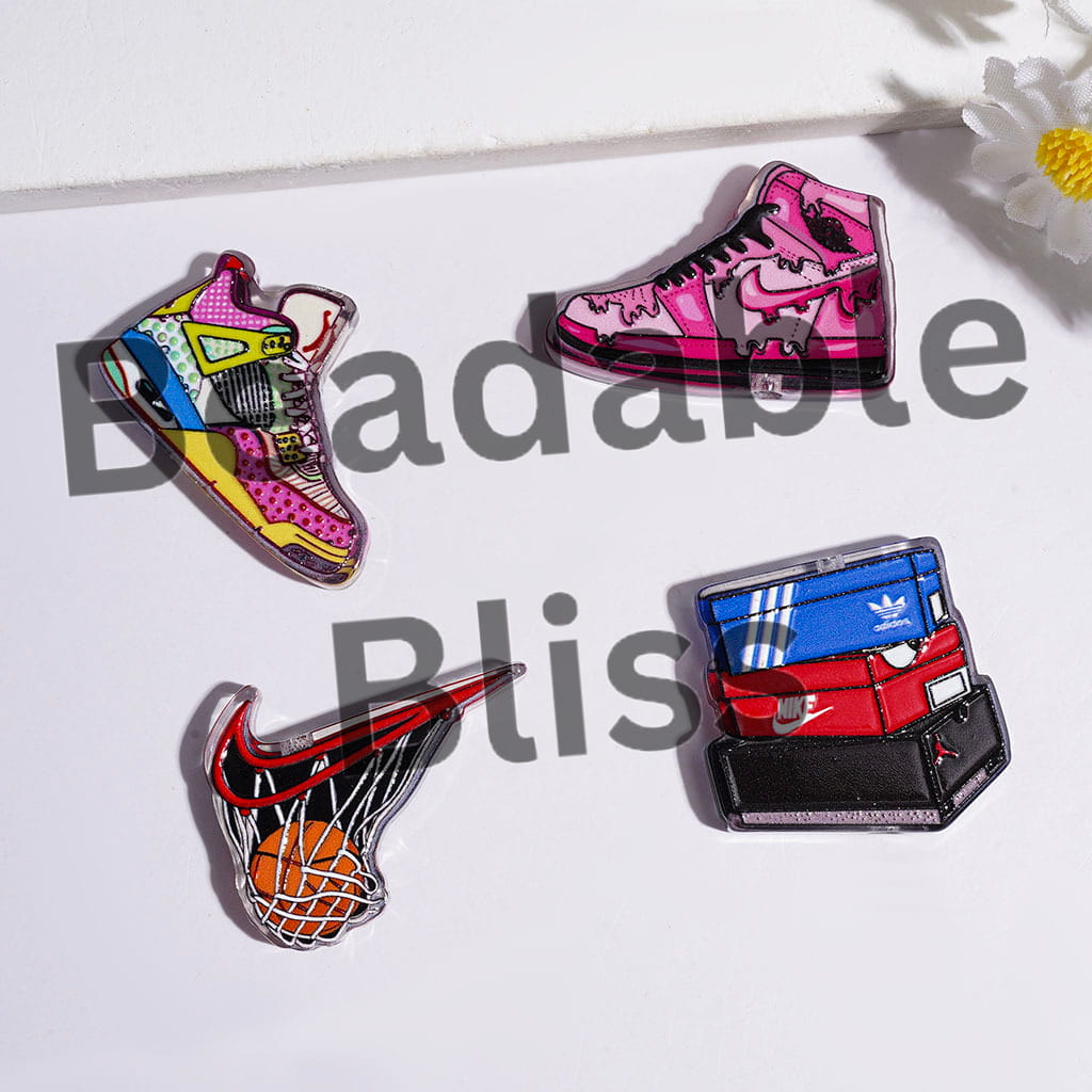 Famous Sports Shoes and Box Acrylic Beads, Semi-Clear, Random Mix