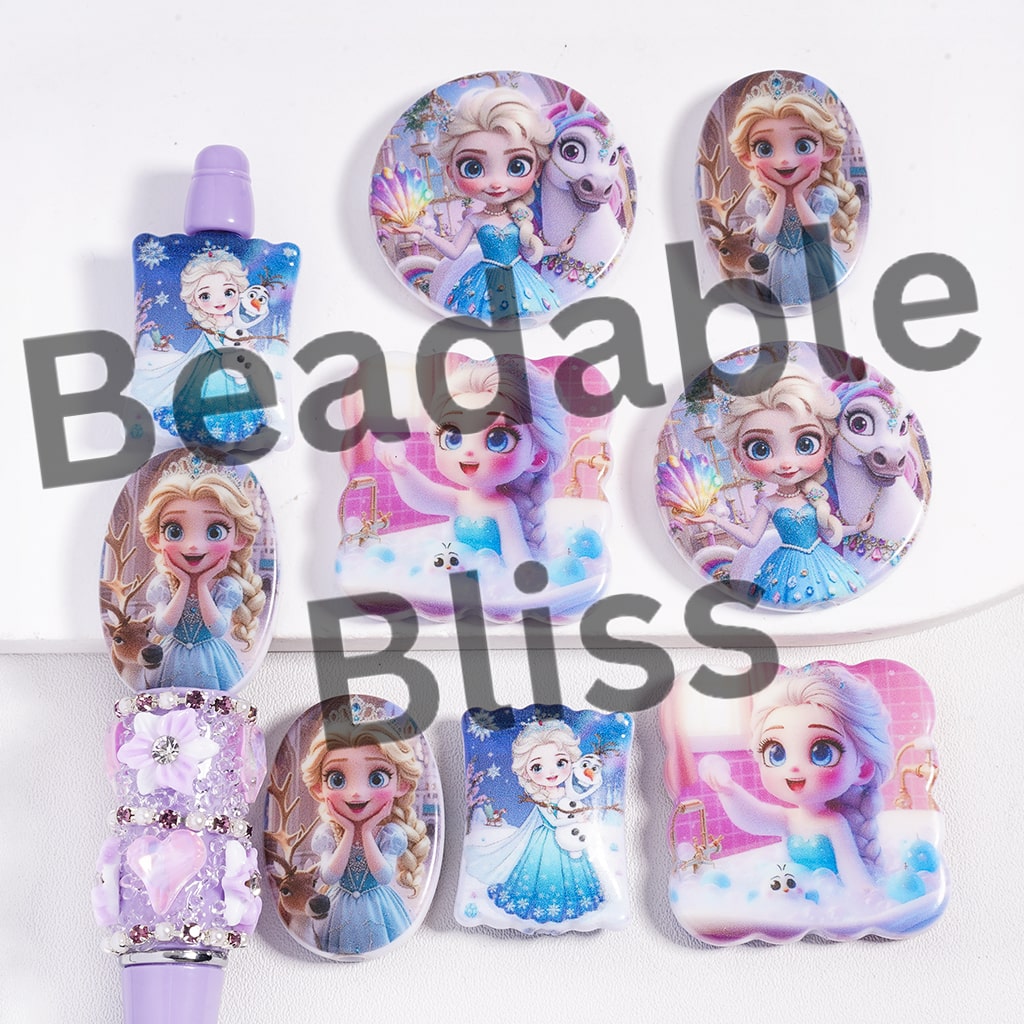 Acrylic Beads Pretty Princess Character Controls Ice and Snow by Magic ...