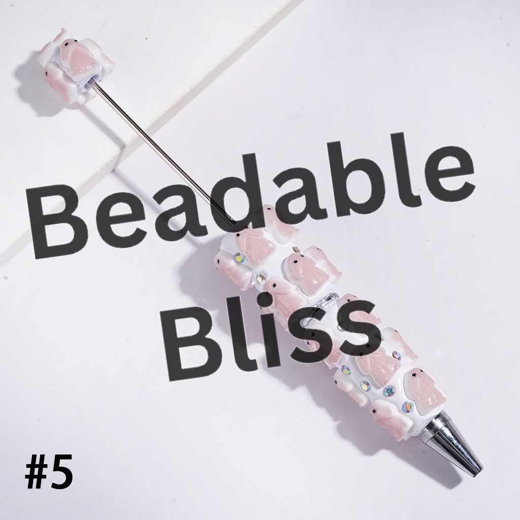 Beadable Clay Pens with AB Rhinestone, Man Exclusive Theme, Multi-Color