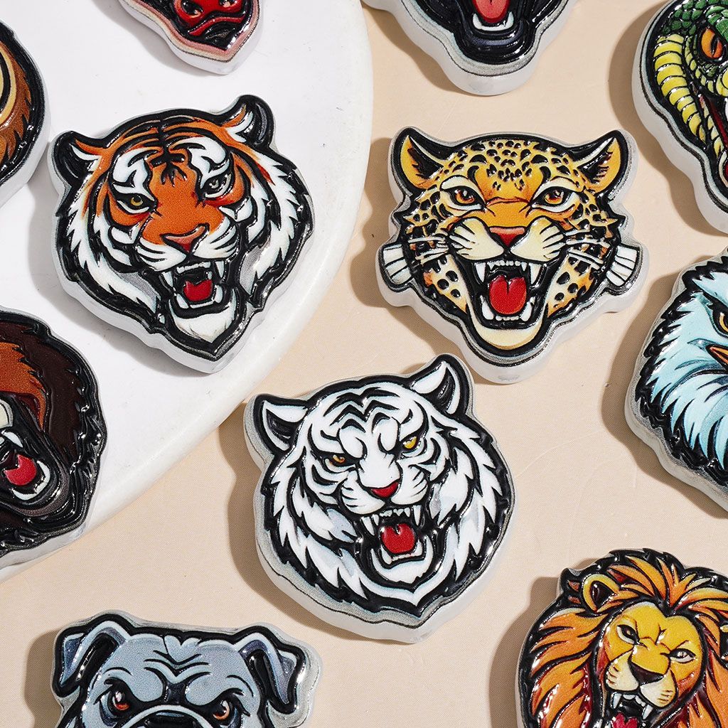 Acrylic Beads Animal Head in Various Types, Random Mix