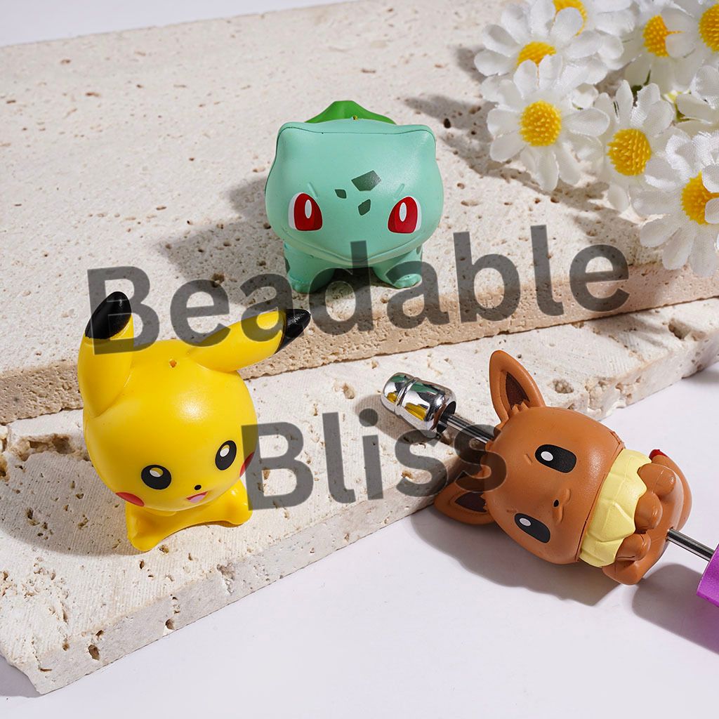 Acrylic Beads Small Monster Character Series, Random Mix (It Is Hard to Stick Into the Pen Pole)
