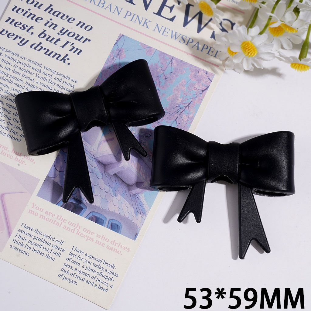Food Grade Silicone Straw Topper for Cups and Tumblers Black Bowtie, 53*59MM